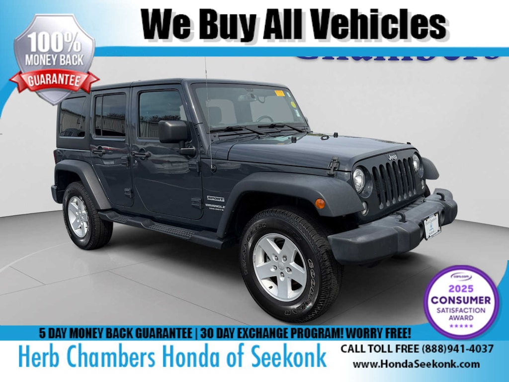 Used 2017 Jeep Wrangler JK Unlimited Sport 4x4 SUV