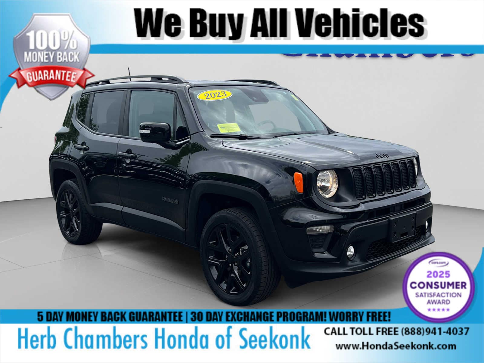 Black 2023 Jeep Renegade SUV / Crossover Four-Wheel Drive Automatic