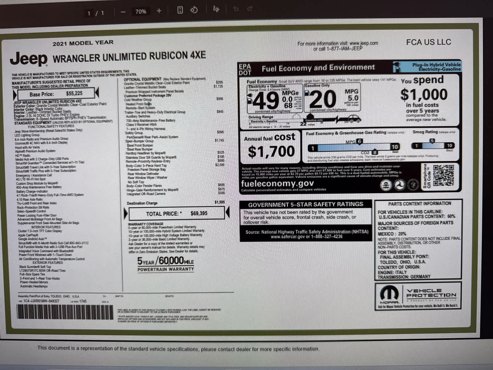 2021 Jeep Wrangler Unlimited Rubicon 4XE's photo
