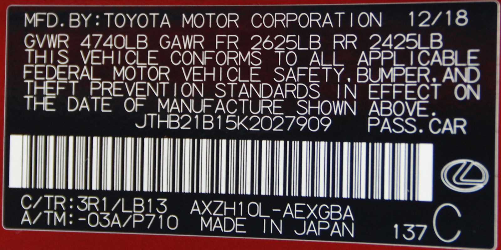 used 2019 Lexus ES 300h car, priced at $23,497