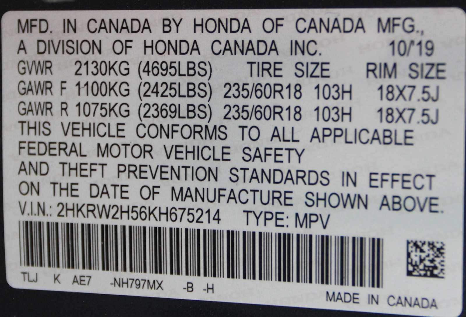 used 2019 Honda CR-V car, priced at $21,497