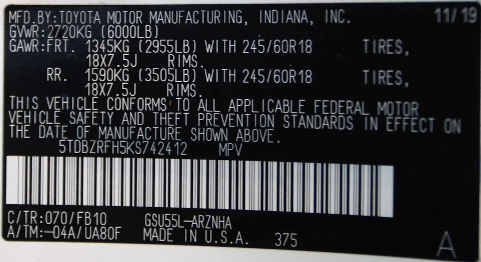 used 2019 Toyota Highlander car, priced at $28,497