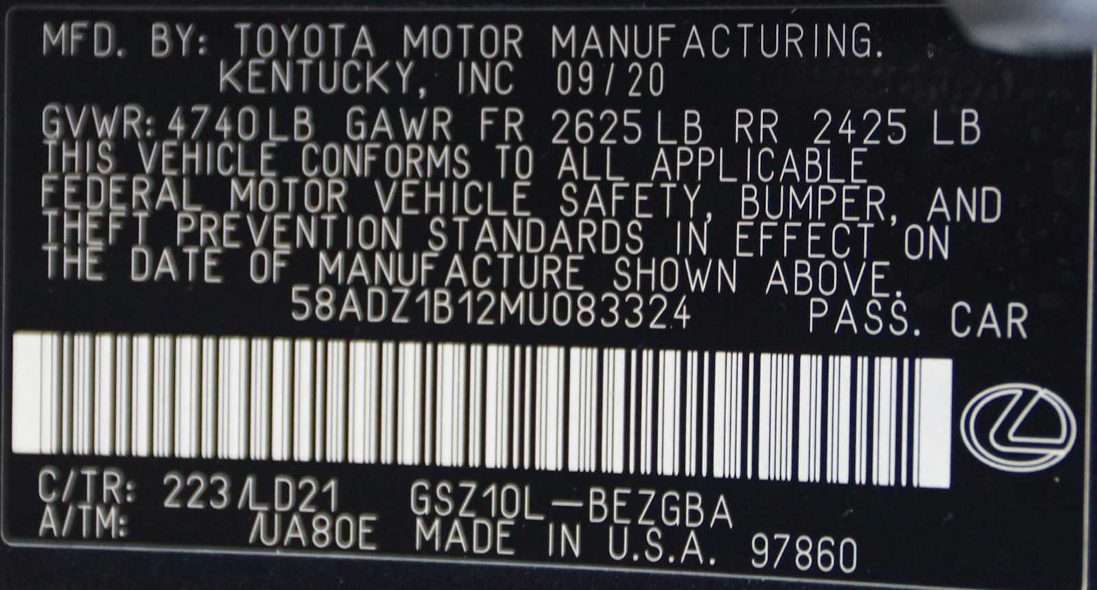 used 2021 Lexus ES 350 car, priced at $35,497