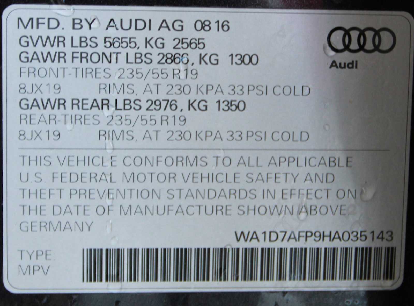 used 2017 Audi Q5 car, priced at $20,097