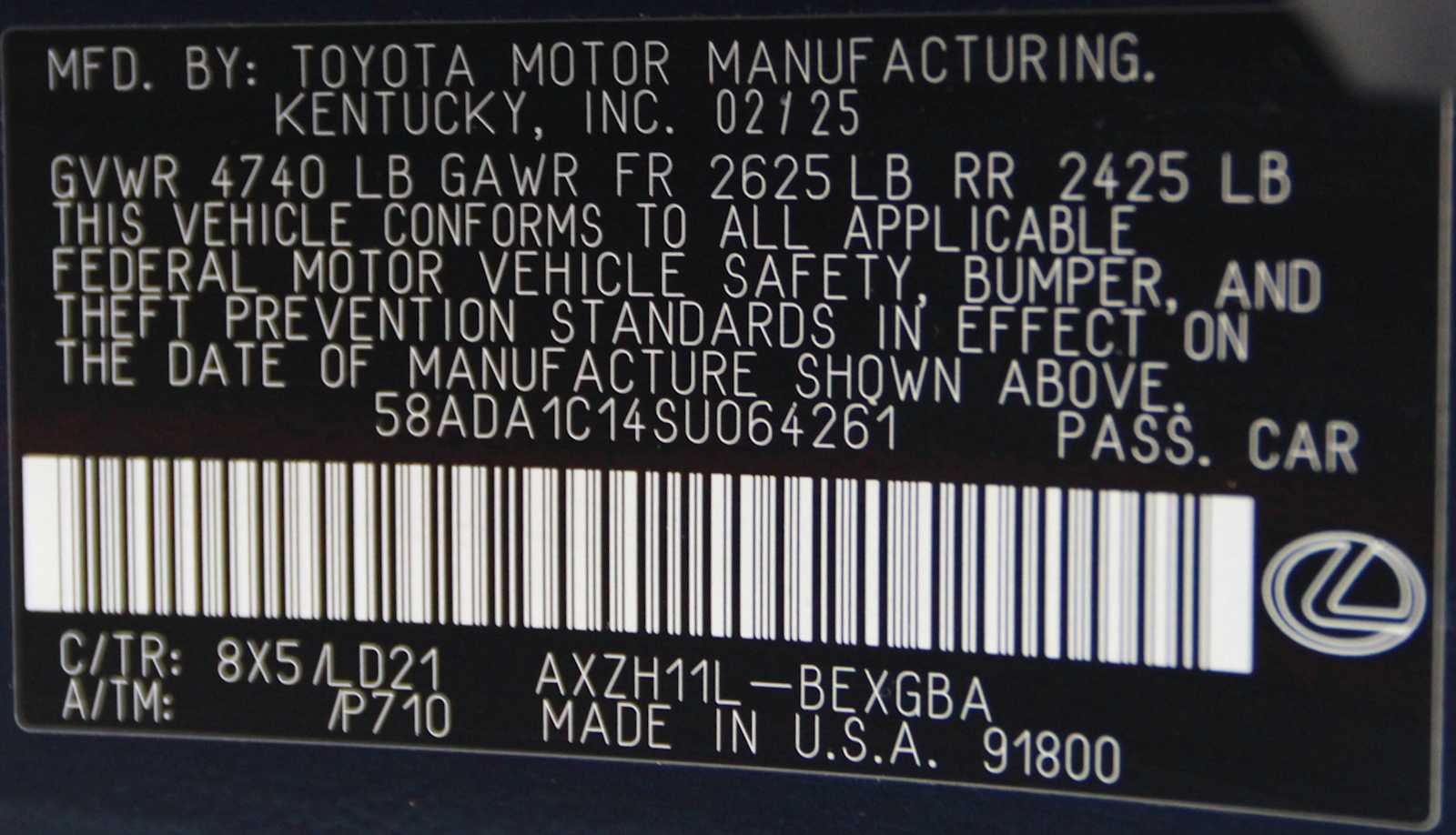 used 2025 Lexus ES 300h car, priced at $44,497