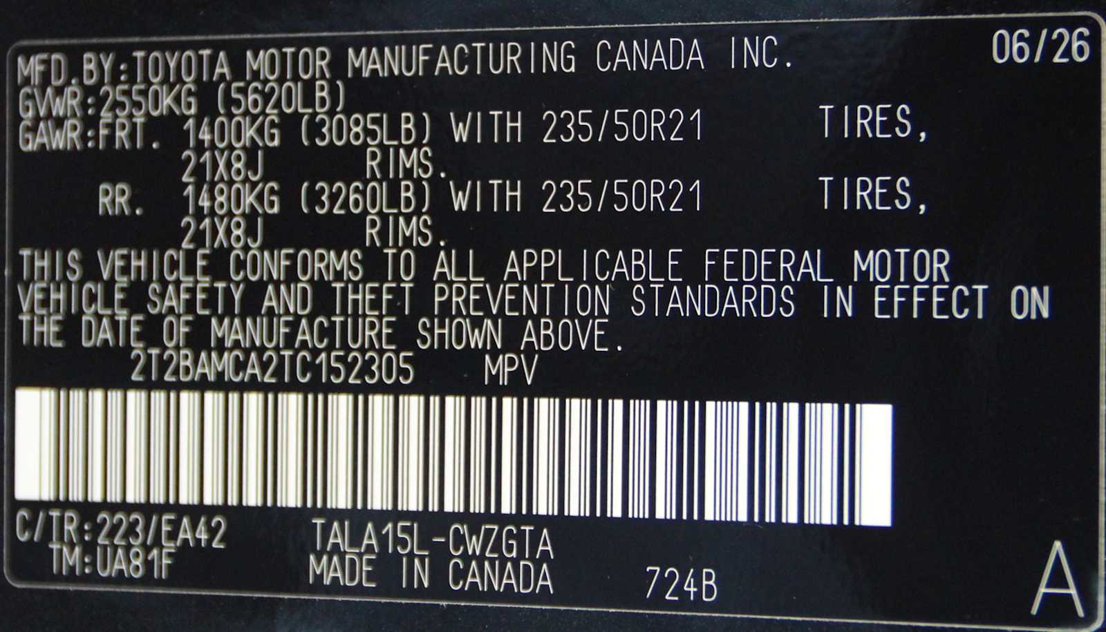 new 2026 Lexus RX 350 car, priced at $60,359