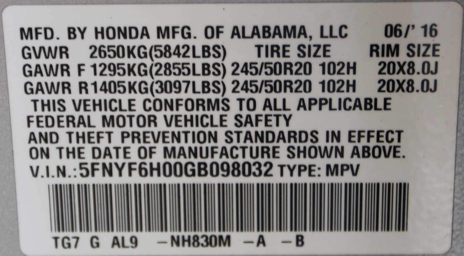 used 2016 Honda Pilot car, priced at $21,497