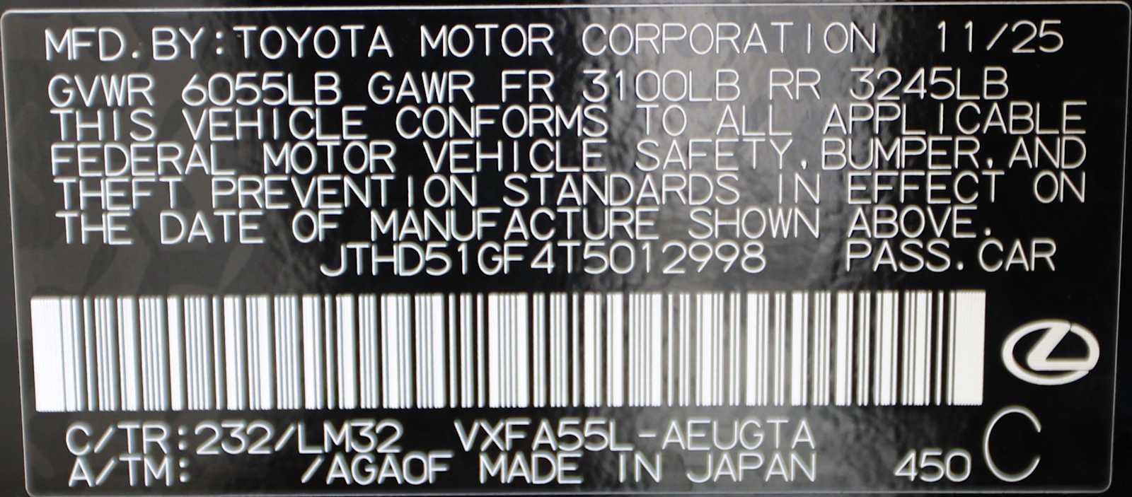 new 2026 Lexus LS 500 car, priced at $99,280