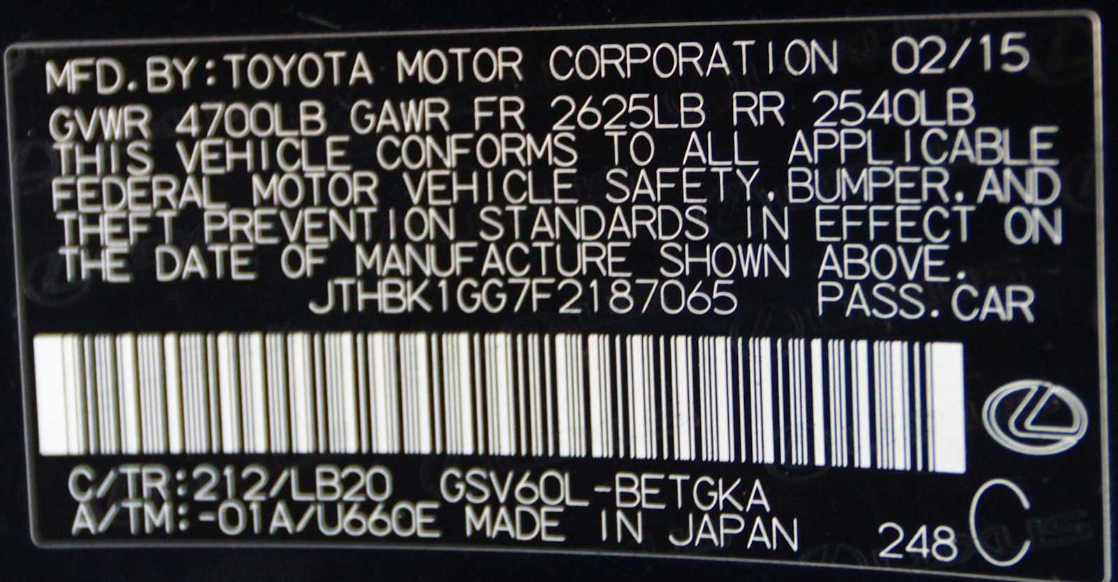 used 2015 Lexus ES 350 car, priced at $17,497