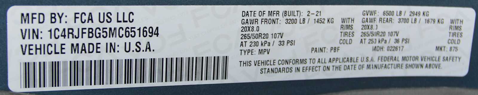 used 2021 Jeep Grand Cherokee car, priced at $21,497