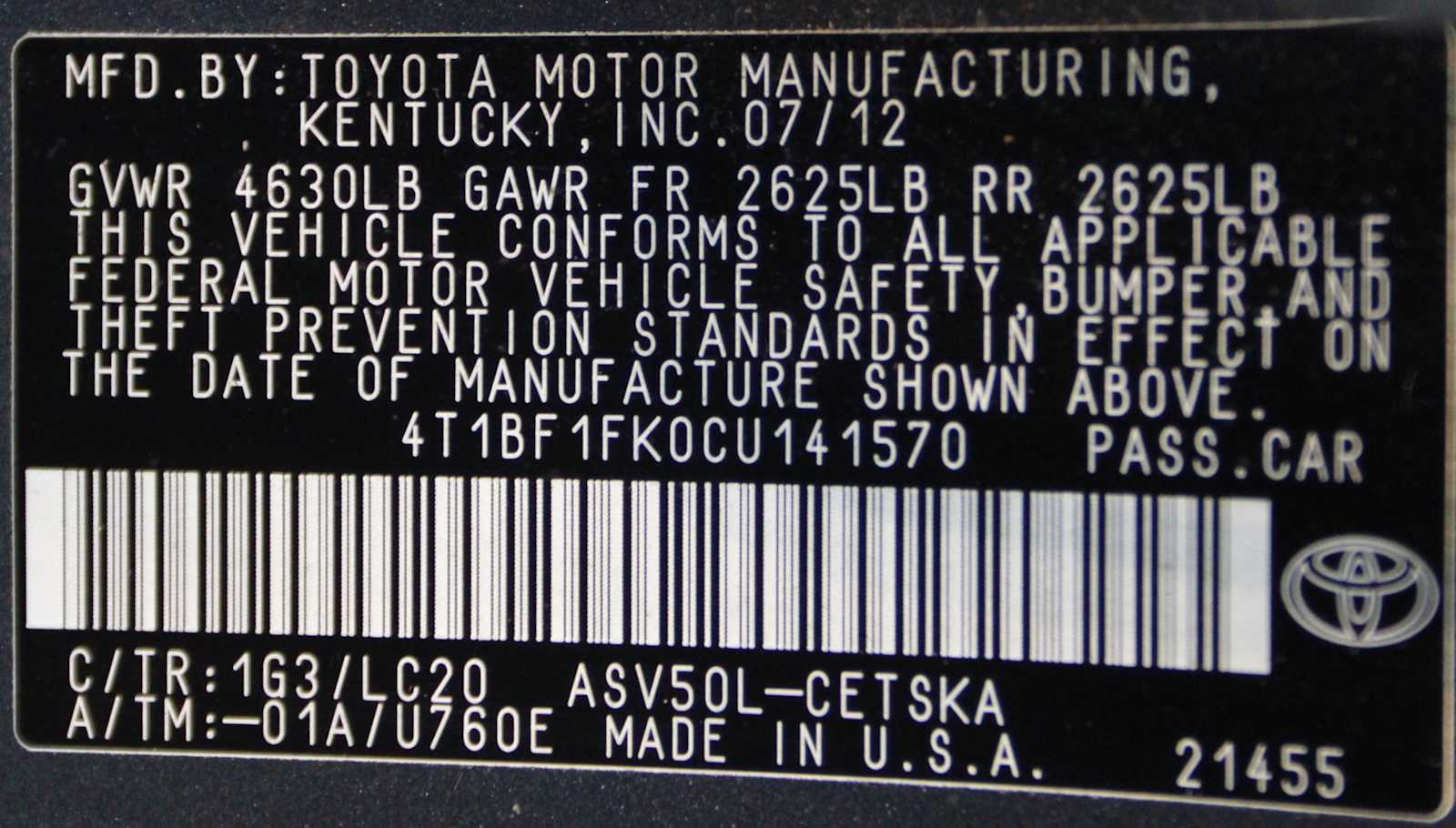 used 2012 Toyota Camry car, priced at $15,497