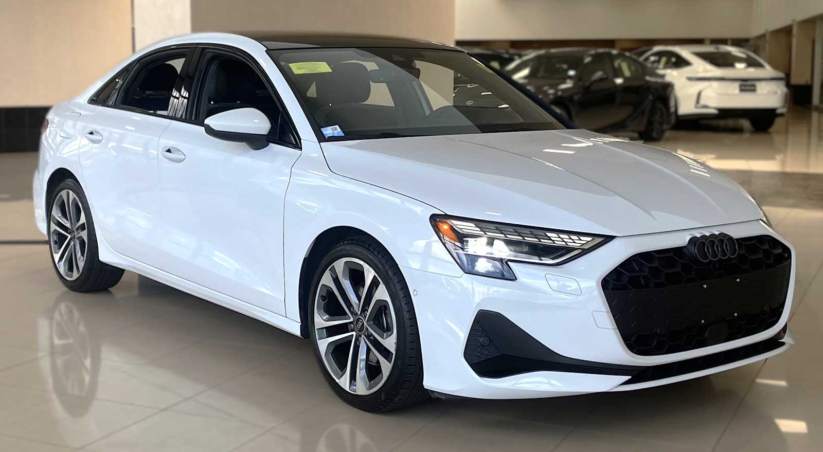 Glacier White Metallic 2025 Audi A3 Sedan All-Wheel Drive Automatic