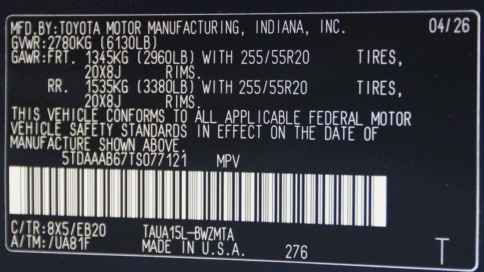 new 2026 Lexus TX 350 car, priced at $67,818