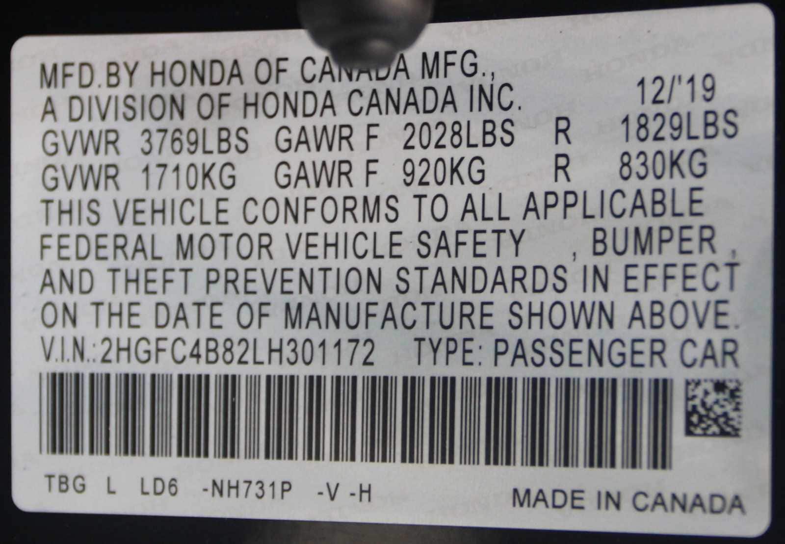 used 2020 Honda Civic car, priced at $19,097