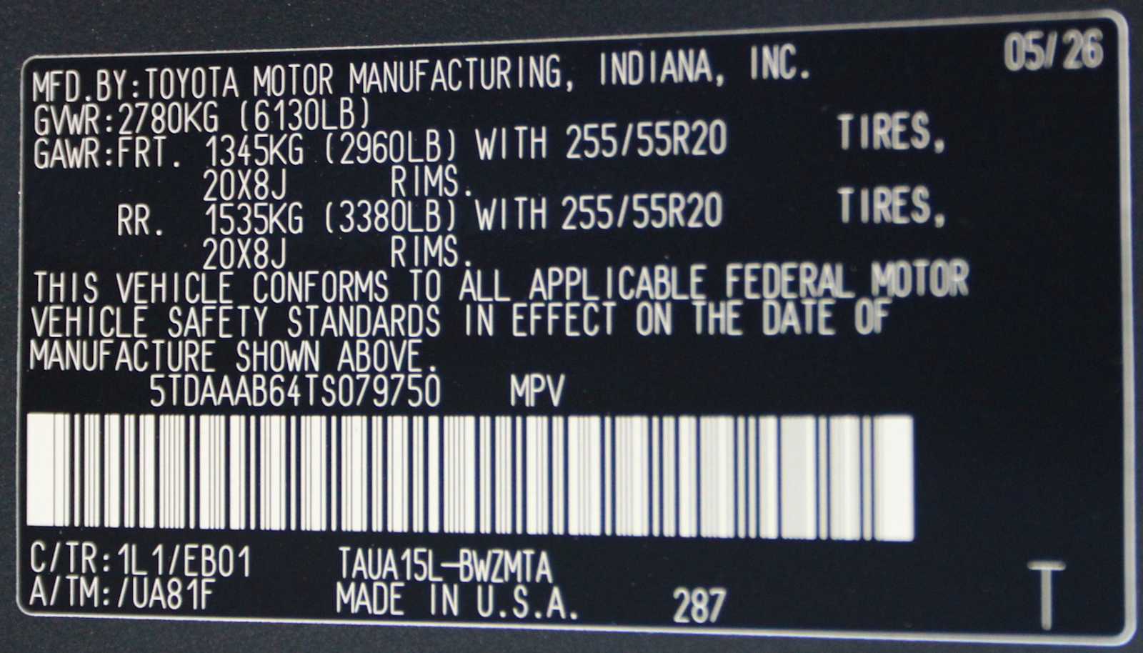 new 2026 Lexus TX 350 car, priced at $67,081