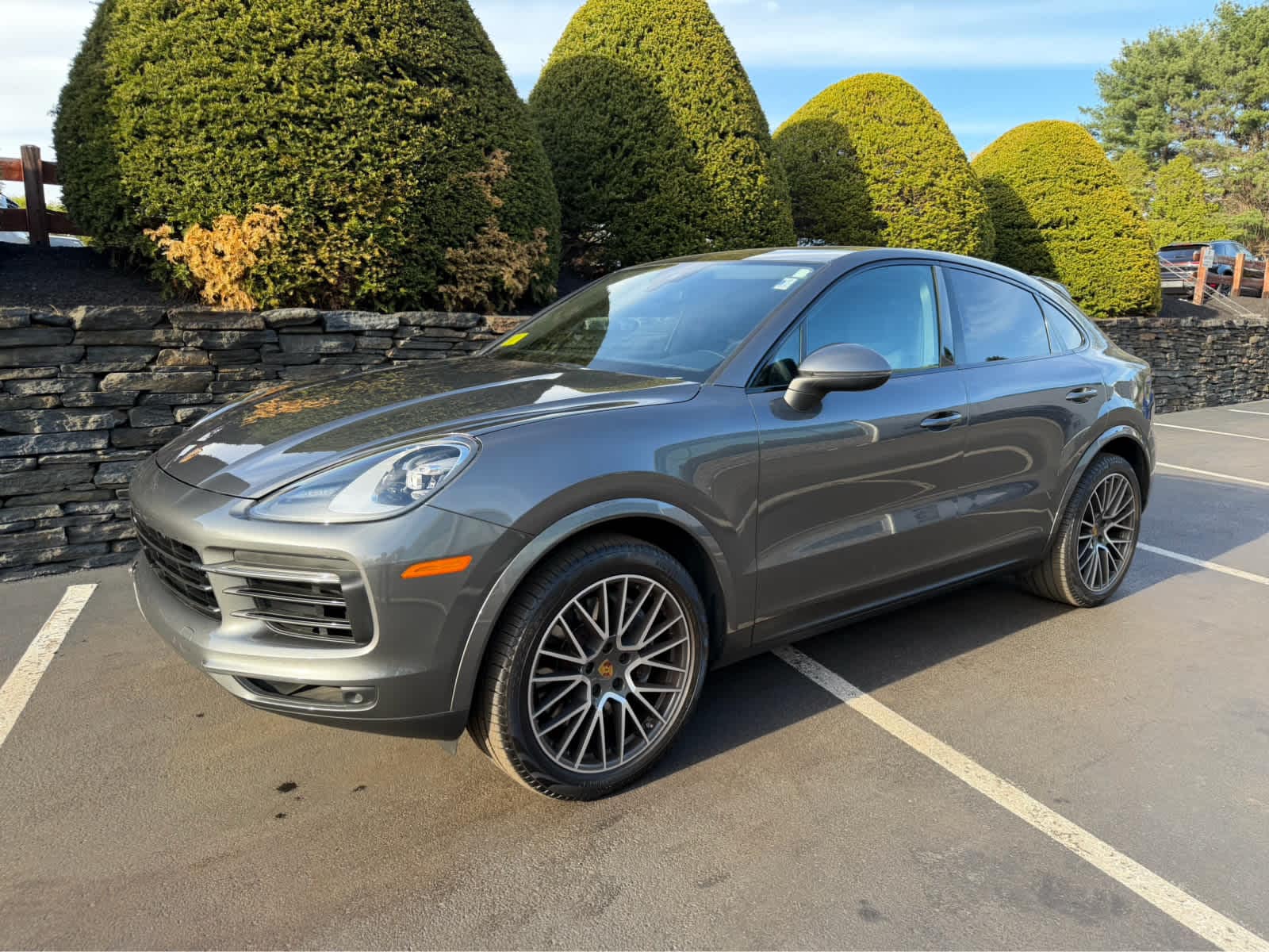 Gray (Quartzite Grey) 2021 Porsche Cayenne Coupe AWD Coupe All-Wheel Drive 8-Speed Automatic