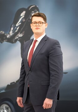 Staff member Mason Whiteman from ID_26115a