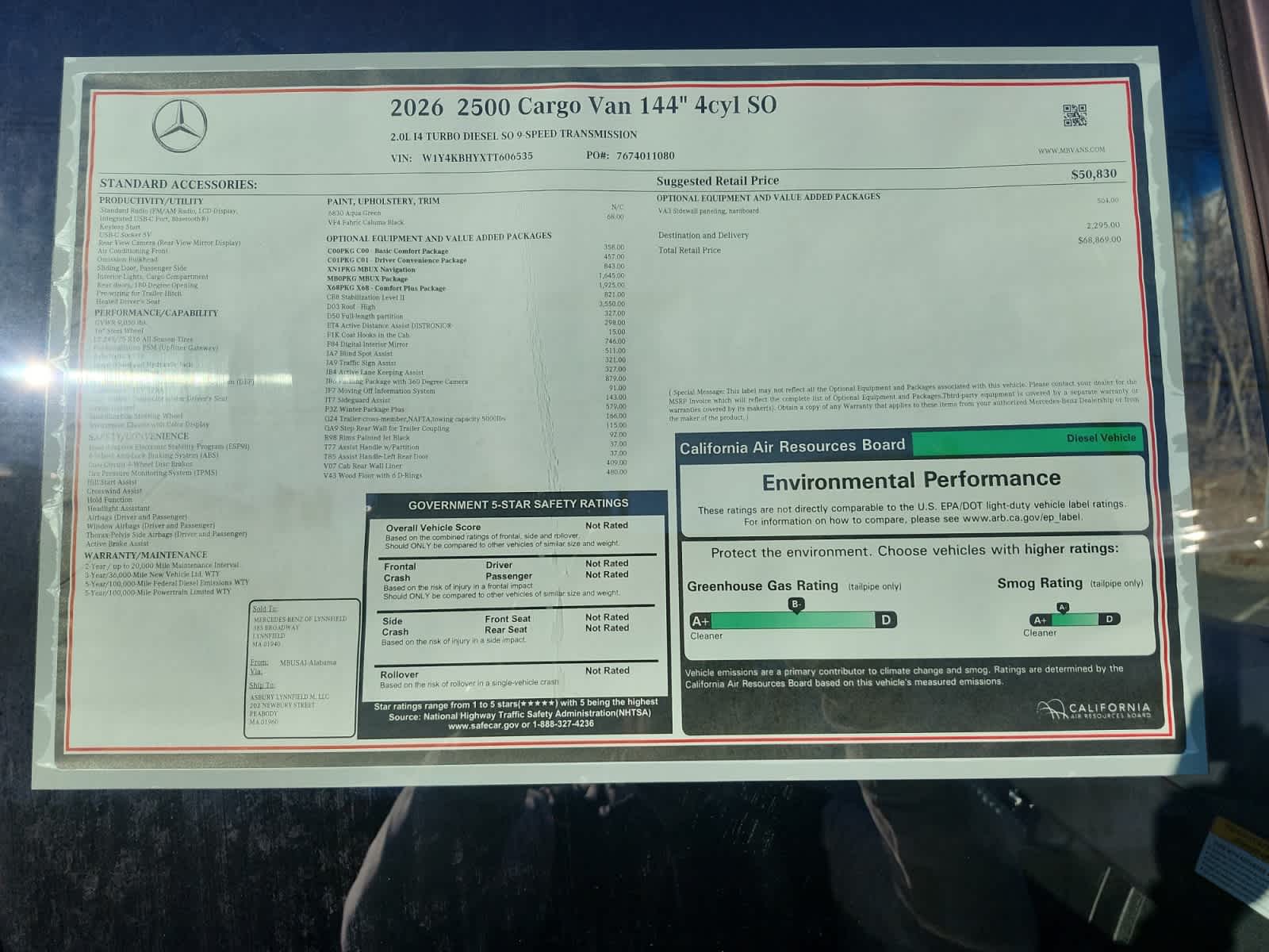 new 2026 Mercedes-Benz Sprinter 2500 car
