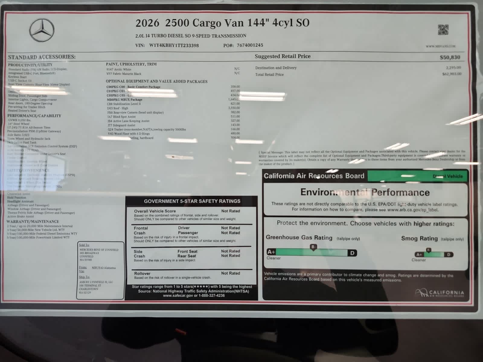 new 2026 Mercedes-Benz Sprinter 2500 car