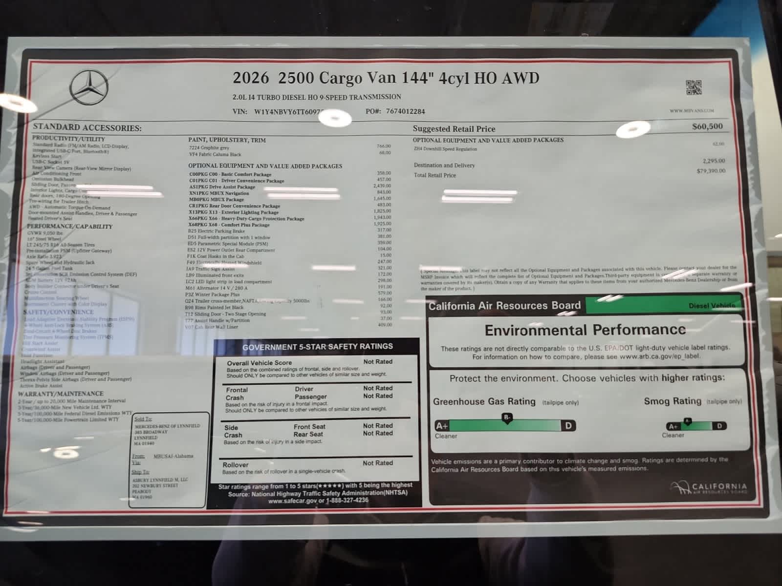 new 2026 Mercedes-Benz Sprinter 2500 car