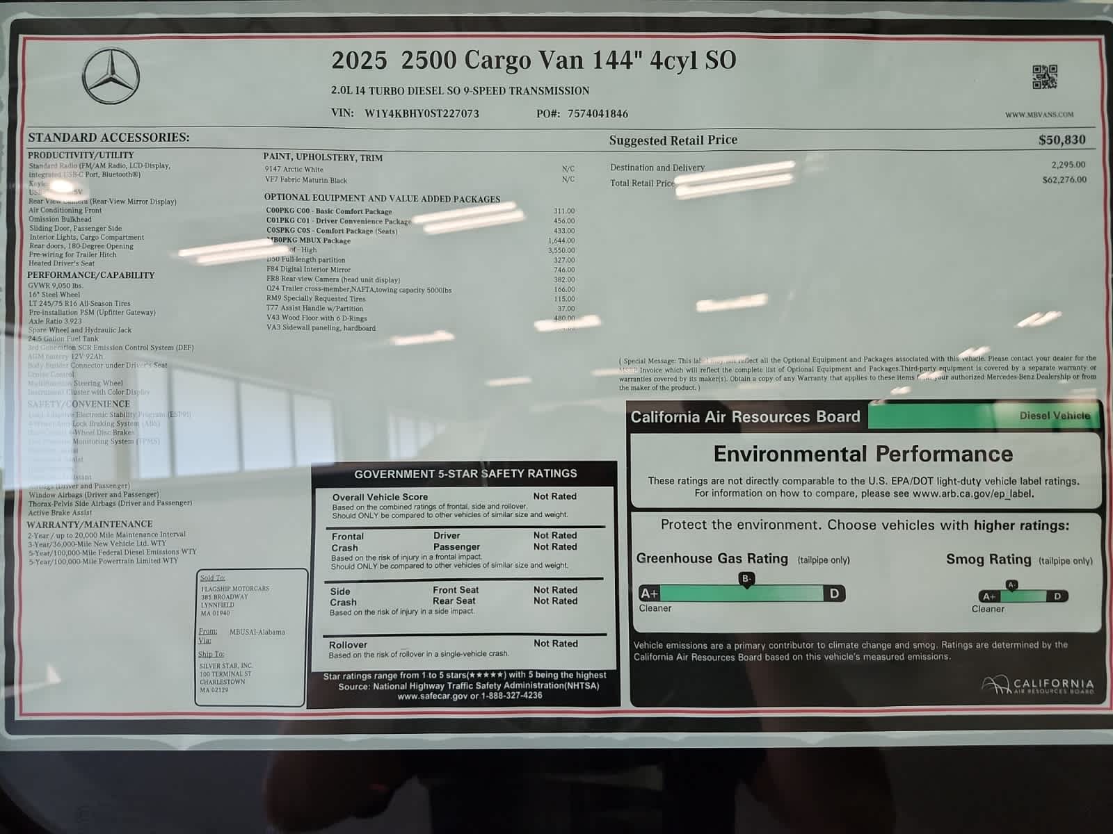 new 2025 Mercedes-Benz Sprinter 2500 car