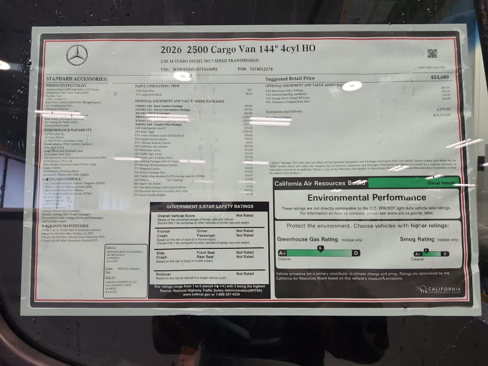 new 2026 Mercedes-Benz Sprinter 2500 car
