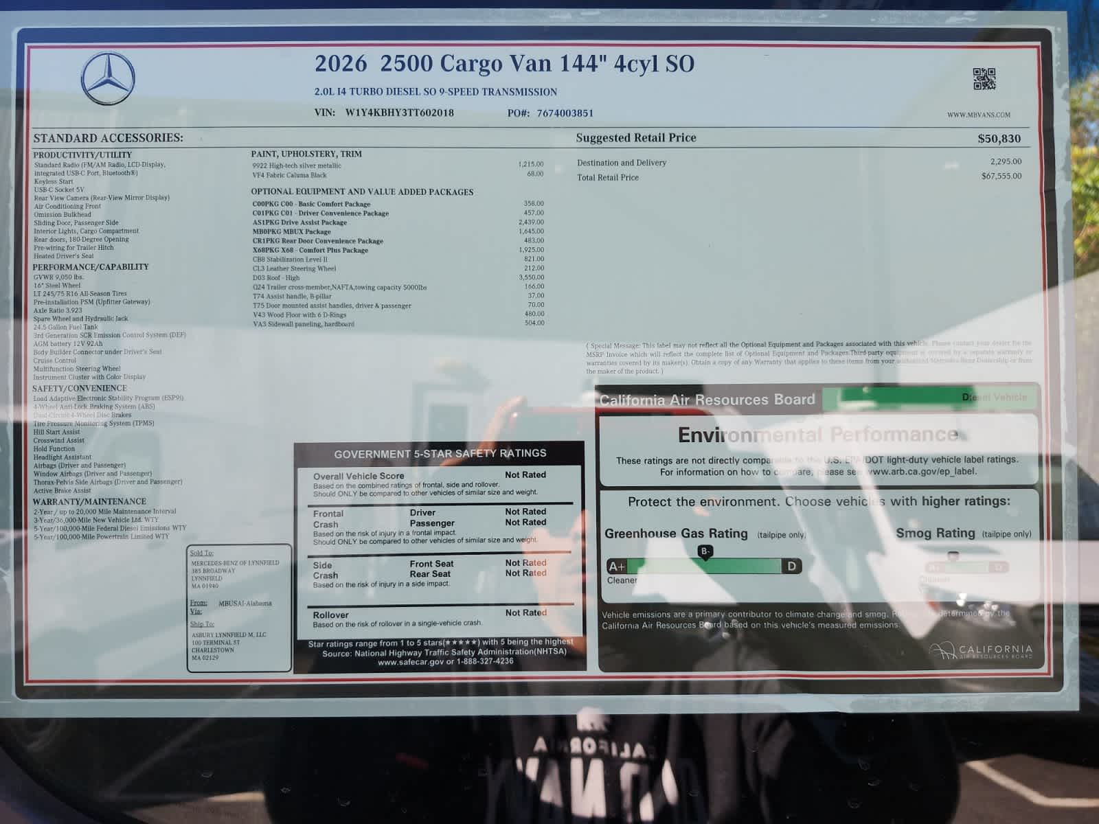 new 2026 Mercedes-Benz Sprinter 2500 car