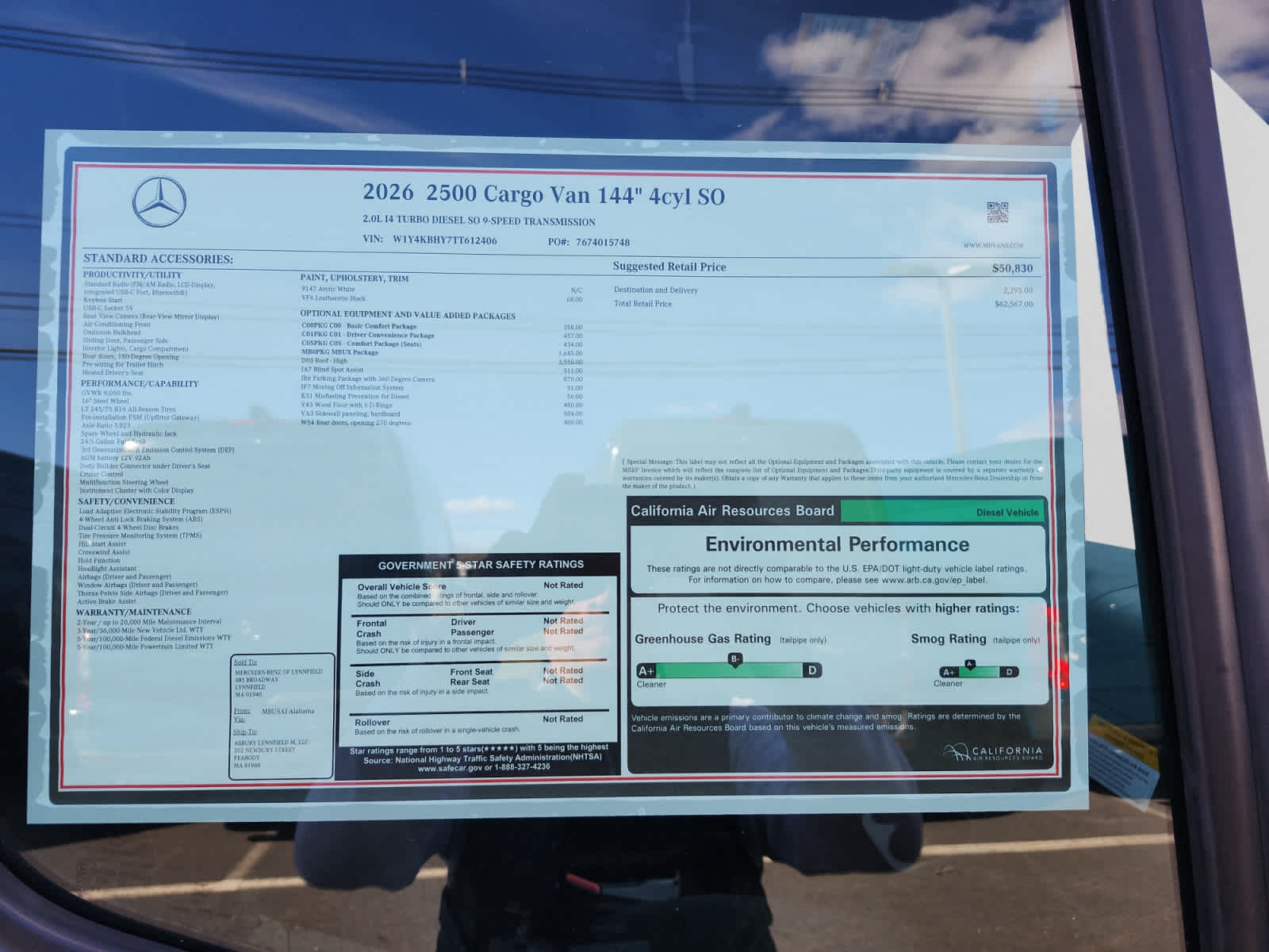 new 2026 Mercedes-Benz Sprinter 2500 car