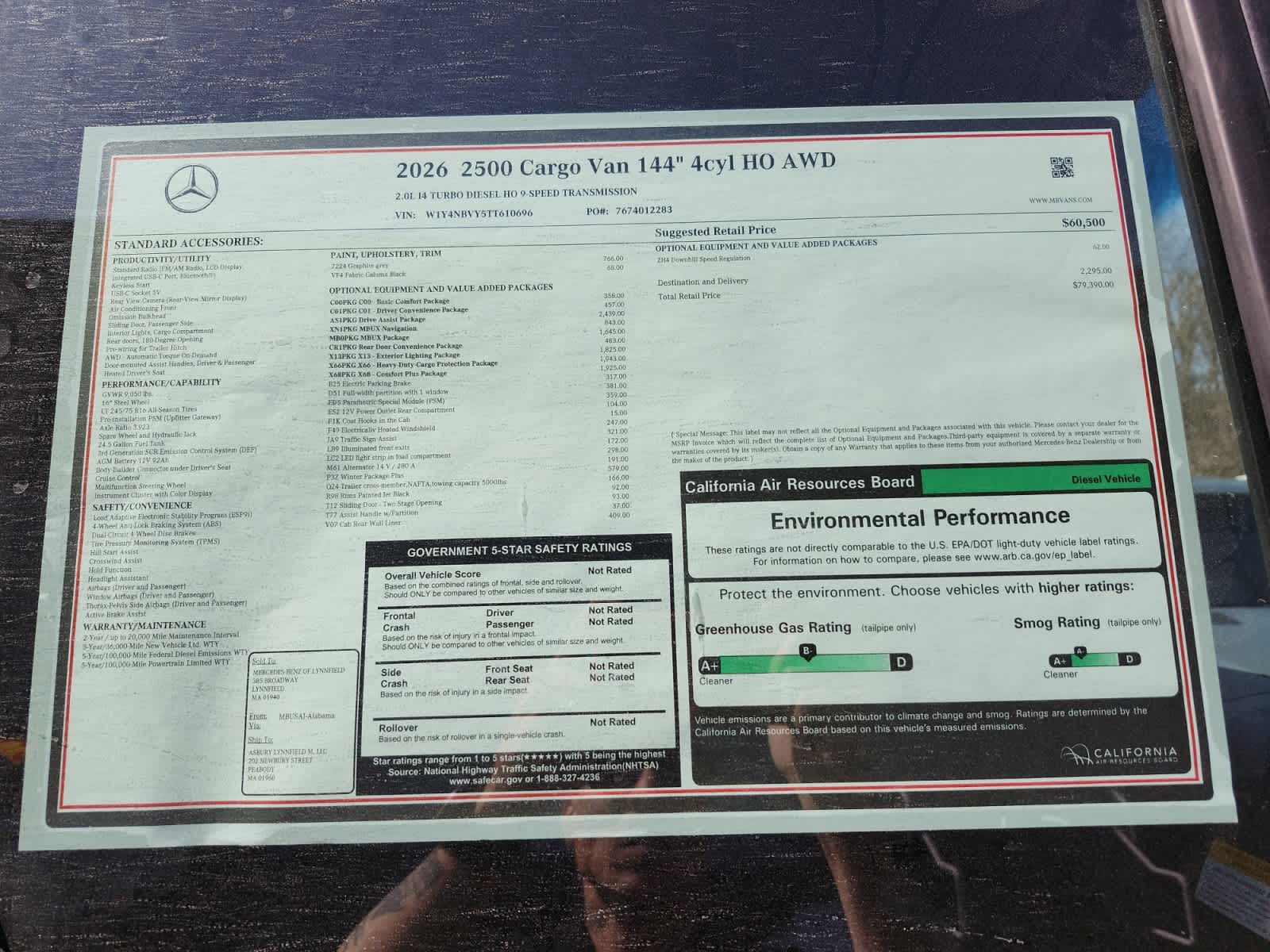new 2026 Mercedes-Benz Sprinter 2500 car