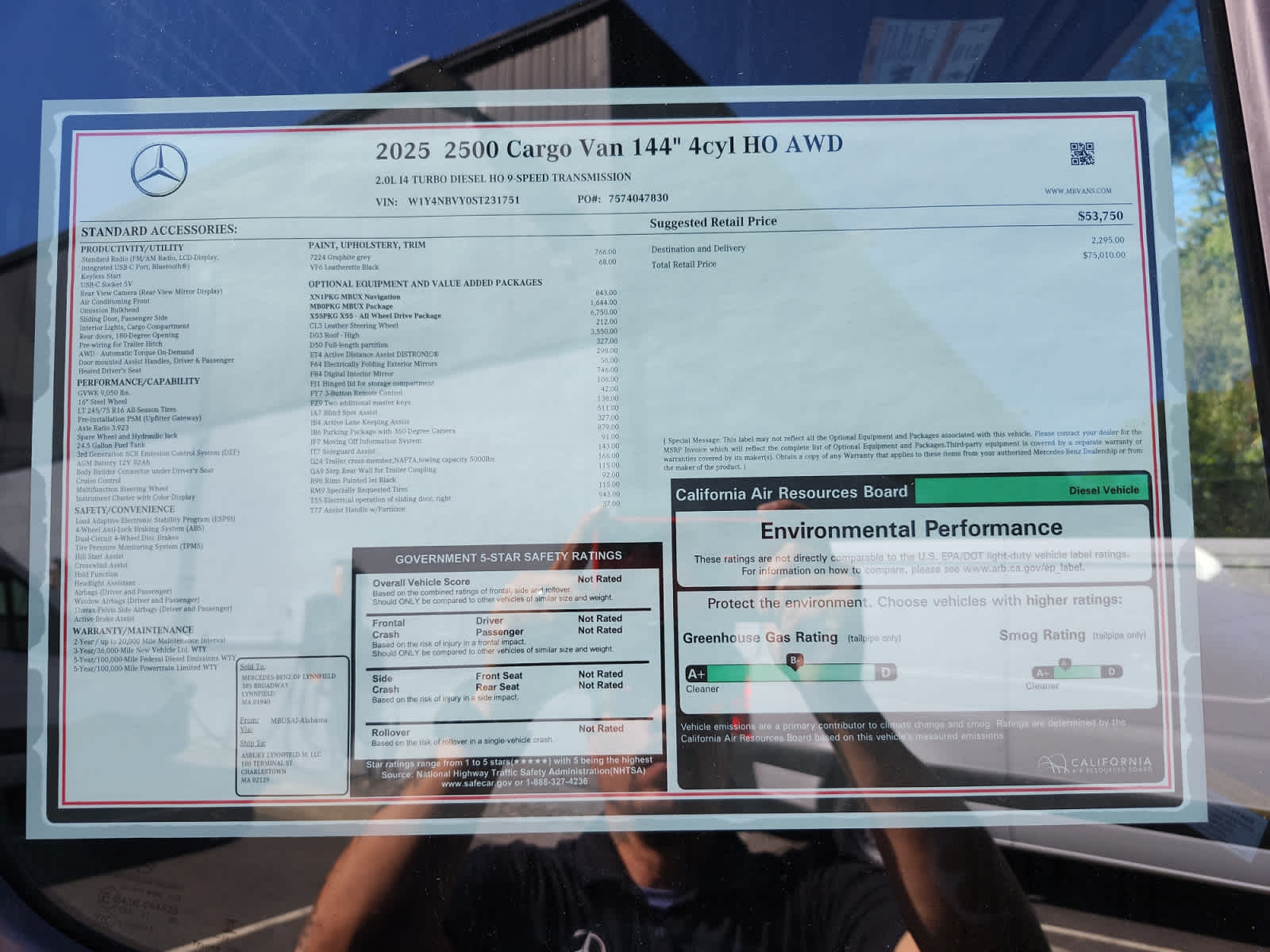 new 2025 Mercedes-Benz Sprinter 2500 car