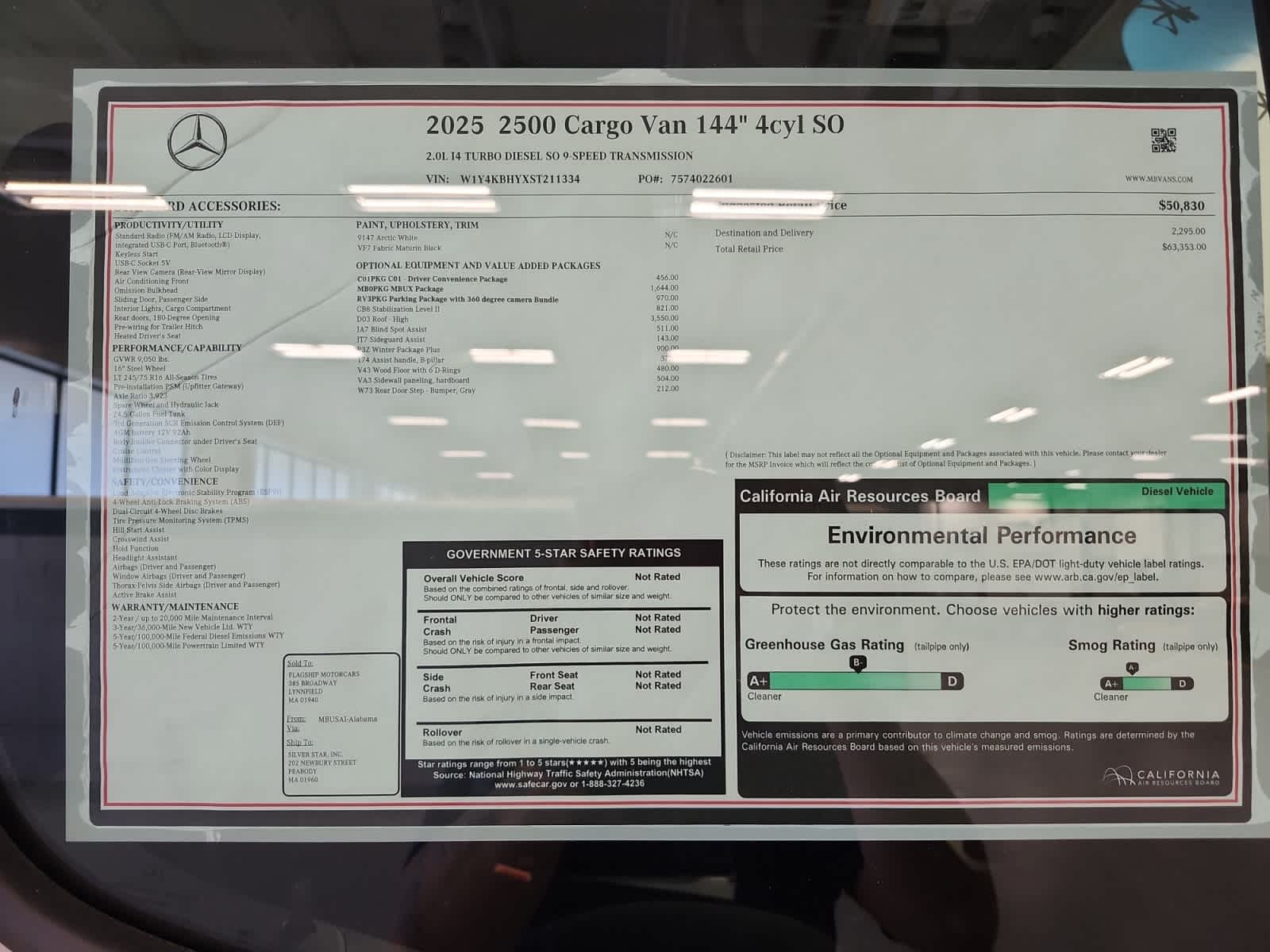 new 2025 Mercedes-Benz Sprinter 2500 car