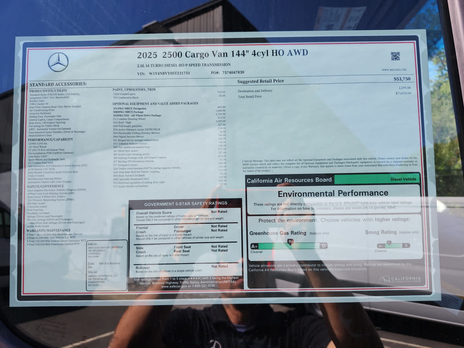 new 2025 Mercedes-Benz Sprinter 2500 car