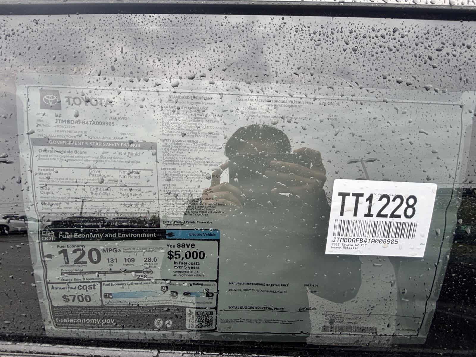 new 2026 Toyota bZ car, priced at $40,664