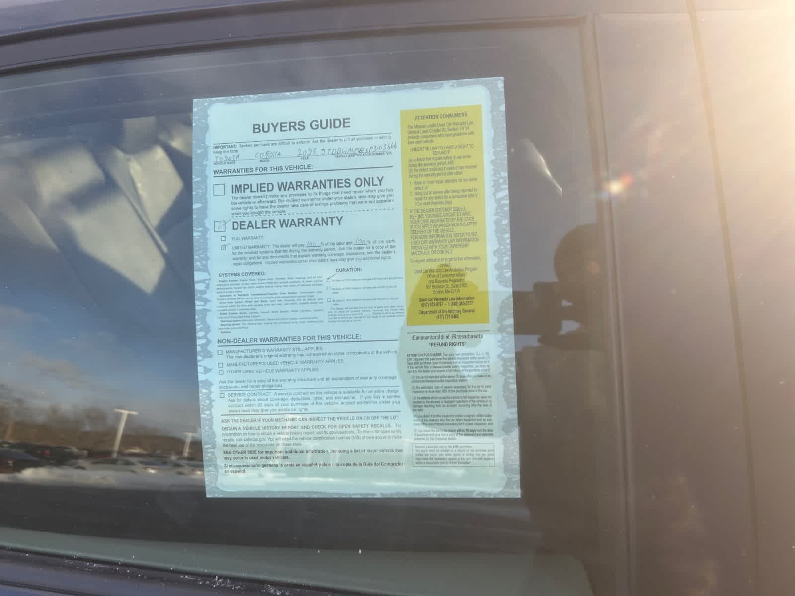 used 2023 Toyota Corolla car, priced at $24,998