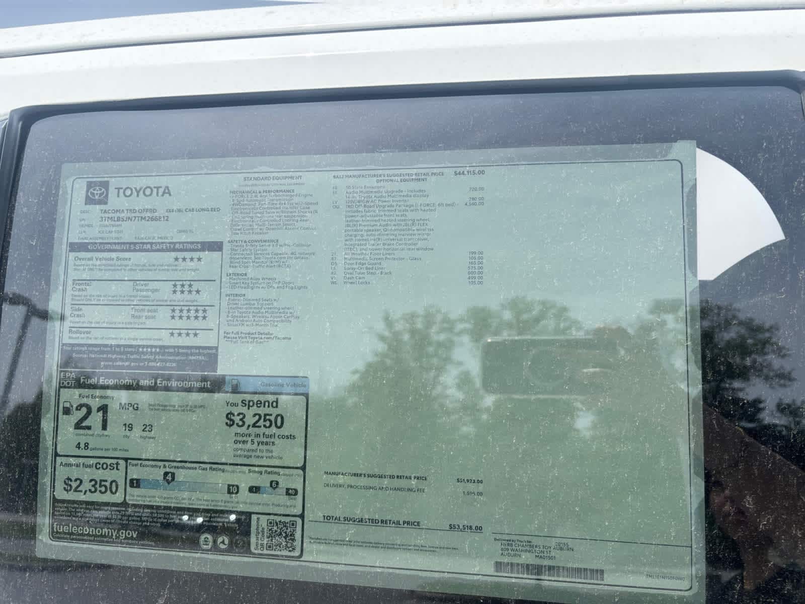 new 2026 Toyota Tacoma car, priced at $52,518