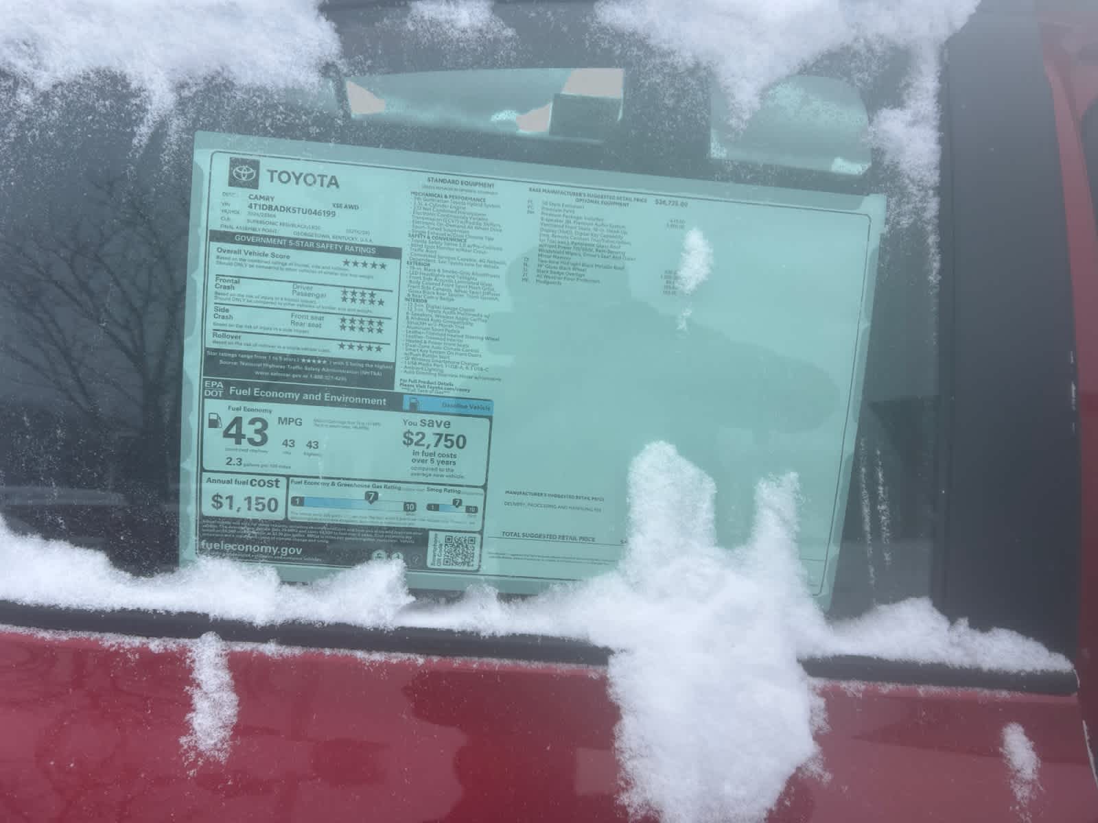 new 2026 Toyota Camry car, priced at $43,273