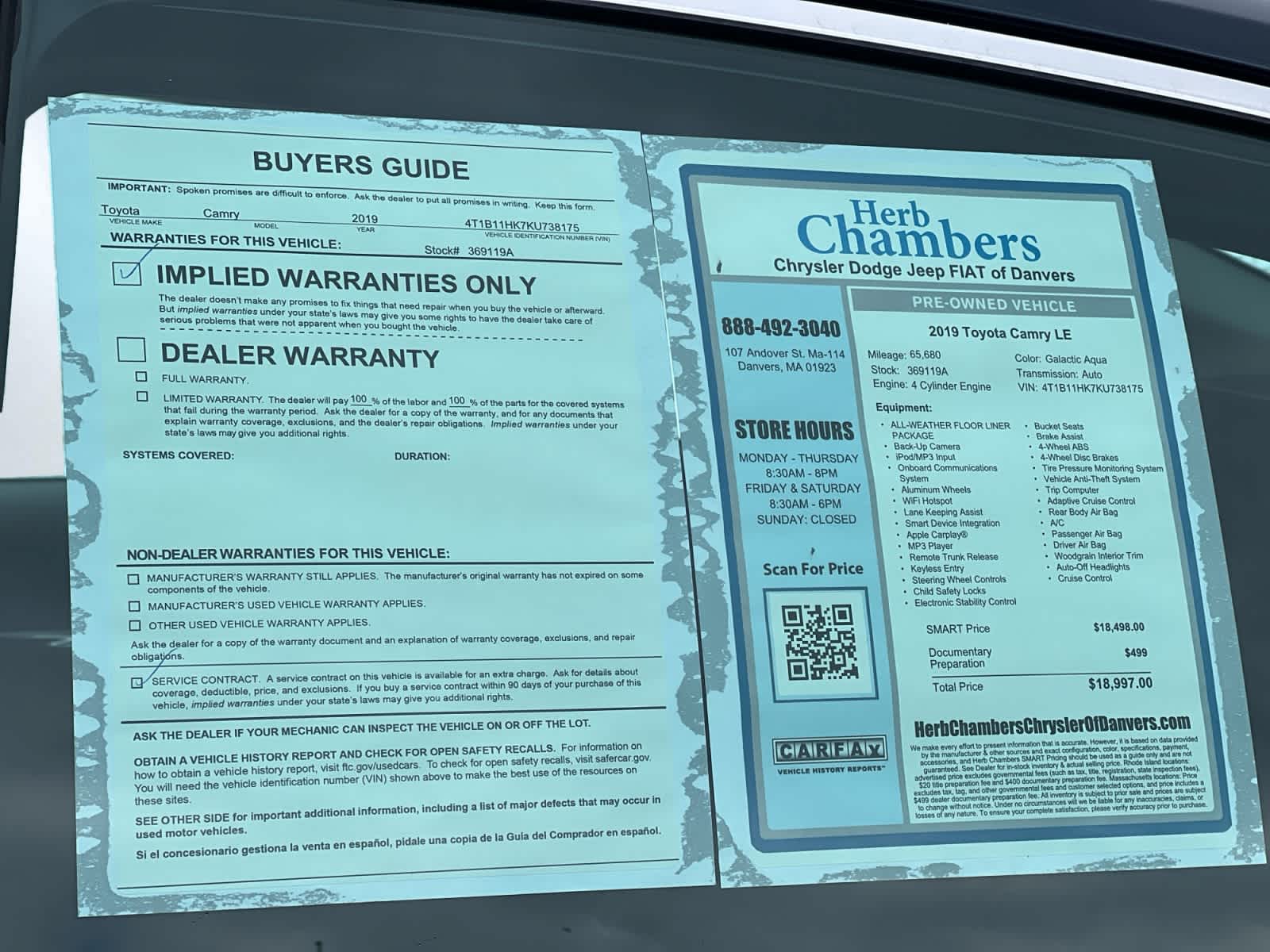 used 2019 Toyota Camry car, priced at $26,998