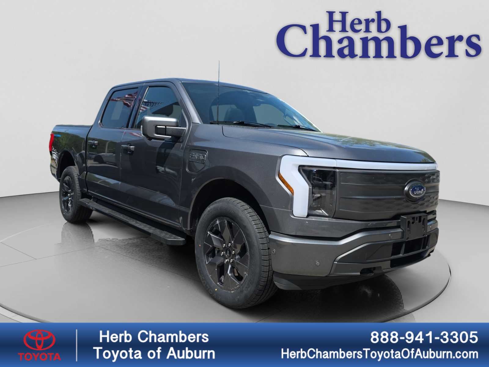 Carbonized Gray Metallic 2023 Ford F-150 Lightning Lariat SuperCrew AWD Pickup Truck All-Wheel Drive Automatic