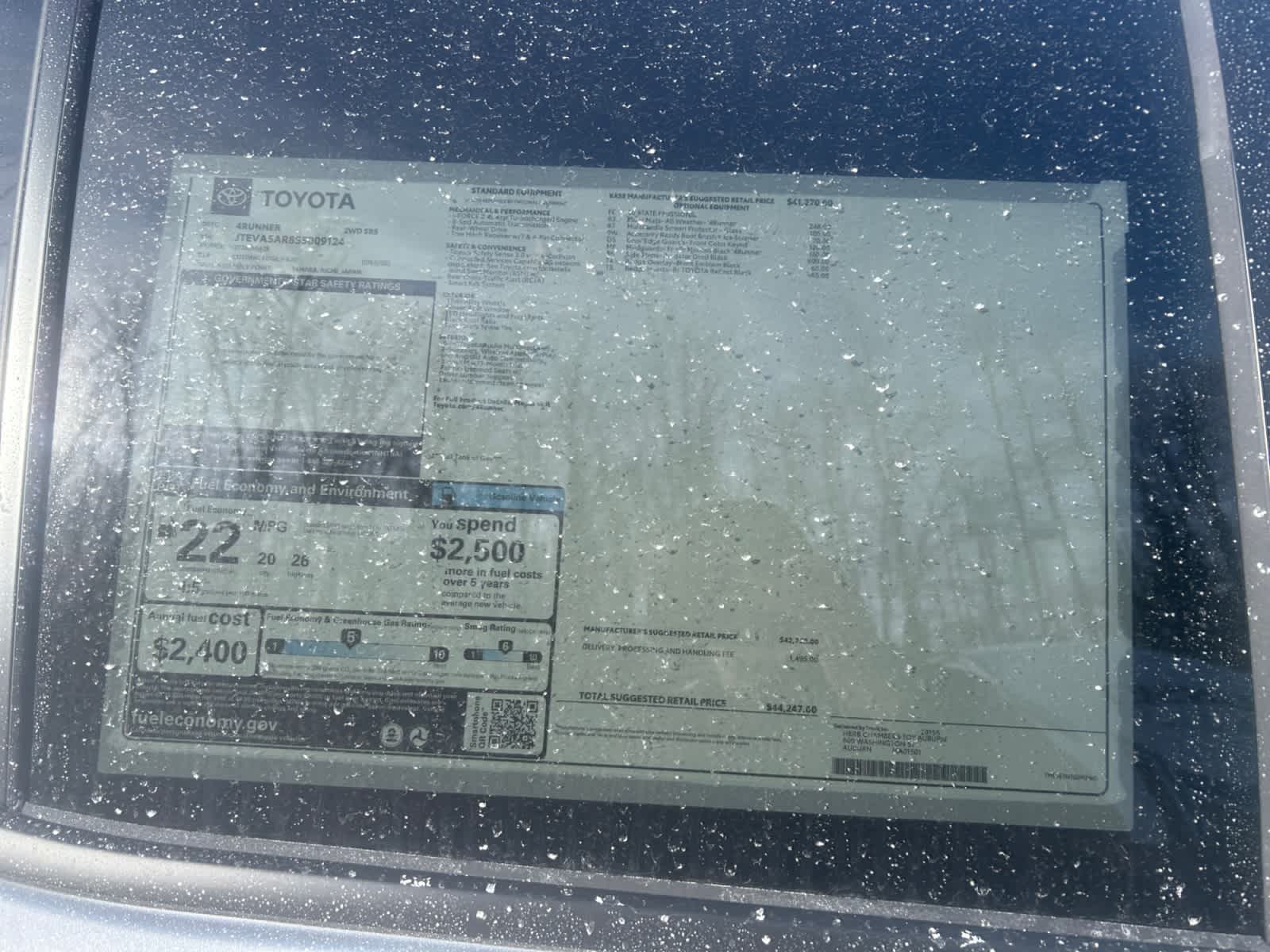 new 2025 Toyota 4Runner car, priced at $43,247