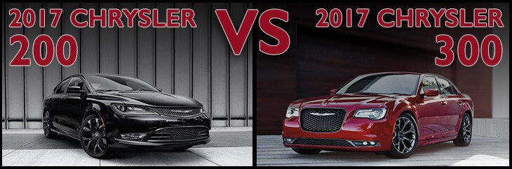 2017 Chrysler 200 vs. 2017 Chrysler 300 in Asheboro, NC