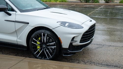 White Aston Martin DBX707 Passenger Side Close Up
