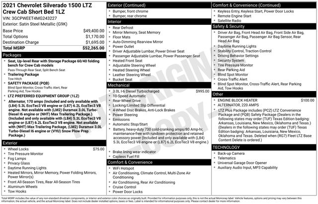 2021 Chevrolet Silverado 1500 LTZ Crew Cab Short Box's photo