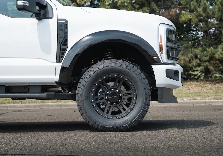 20-inch Roush Satin Black wheel with 35-inch General Grabber A/TX tire