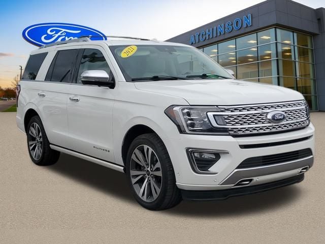 Certified 2021 Ford Expedition Platinum with VIN 1FMJU1MT1MEA83672 for sale in Belleville, MI
