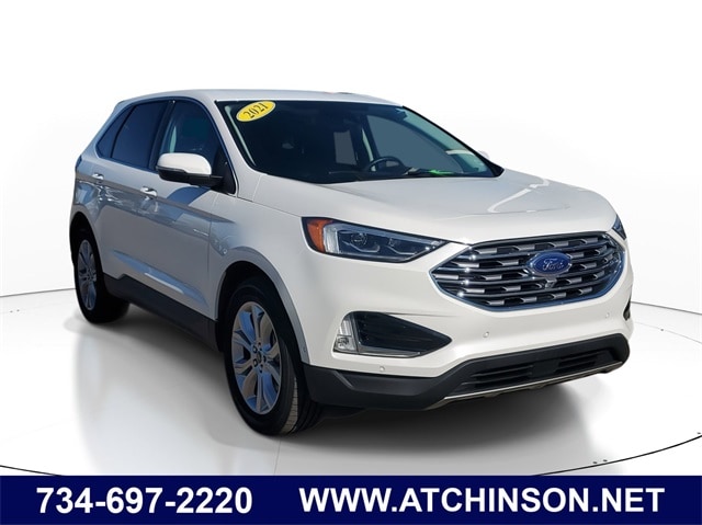 Certified 2021 Ford Edge Titanium with VIN 2FMPK4K97MBA49045 for sale in Belleville, MI