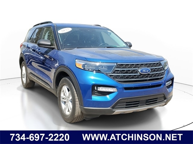 Certified 2022 Ford Explorer XLT with VIN 1FMSK8DH4NGA31425 for sale in Belleville, MI