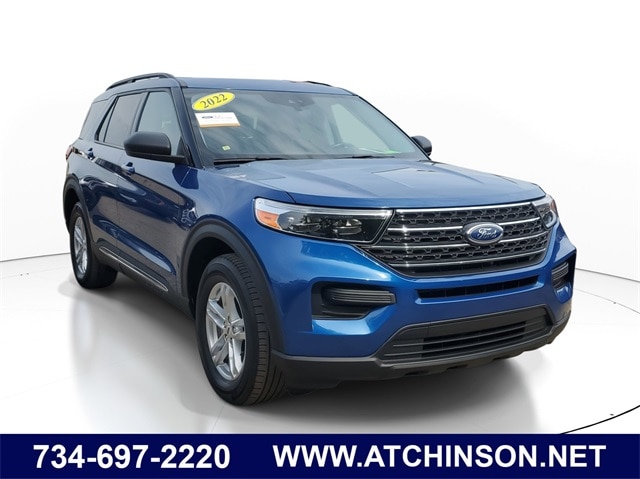 Certified 2022 Ford Explorer XLT with VIN 1FMSK8DH7NGA23495 for sale in Belleville, MI