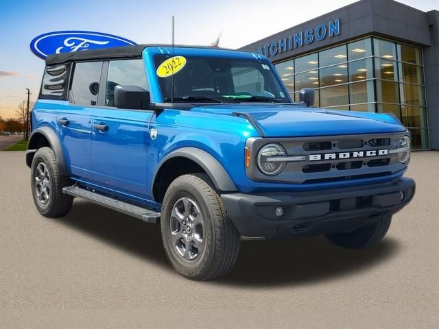 Certified 2022 Ford Bronco 4-Door Big Bend with VIN 1FMDE5BH9NLA90236 for sale in Belleville, MI