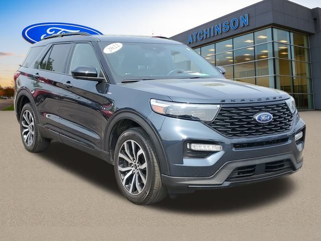 Certified 2022 Ford Explorer ST-LINE with VIN 1FMSK8KHXNGC31289 for sale in Belleville, MI