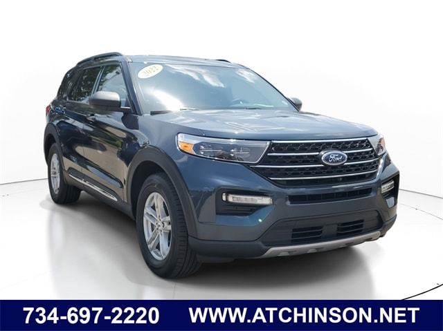 Certified 2022 Ford Explorer XLT with VIN 1FMSK8DH4NGC05431 for sale in Belleville, MI